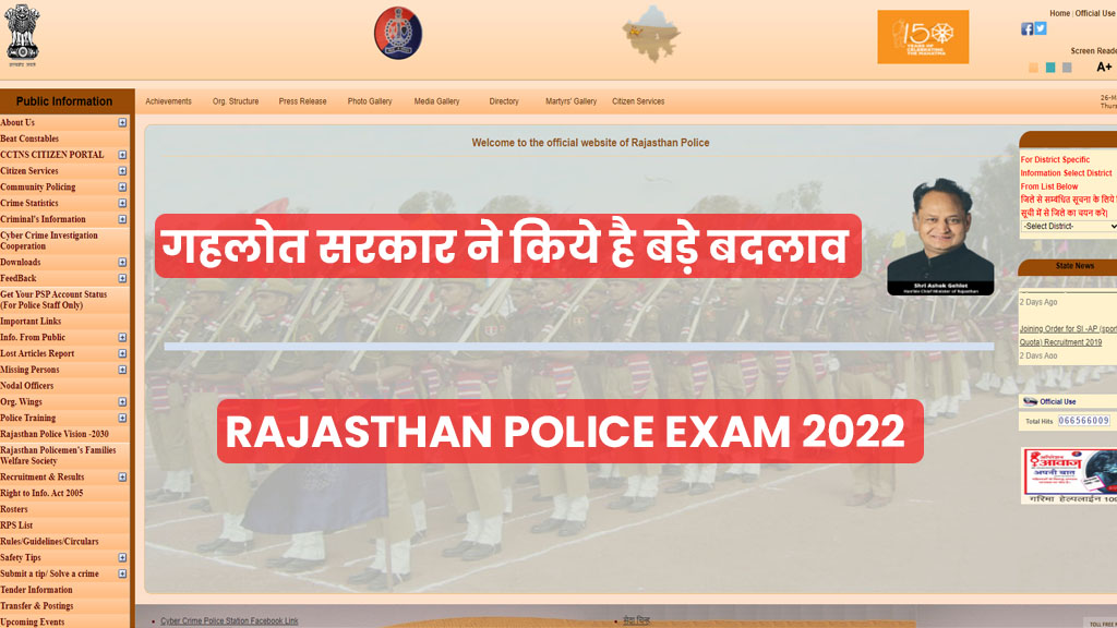 Rajasthan Police Constable exam 2022